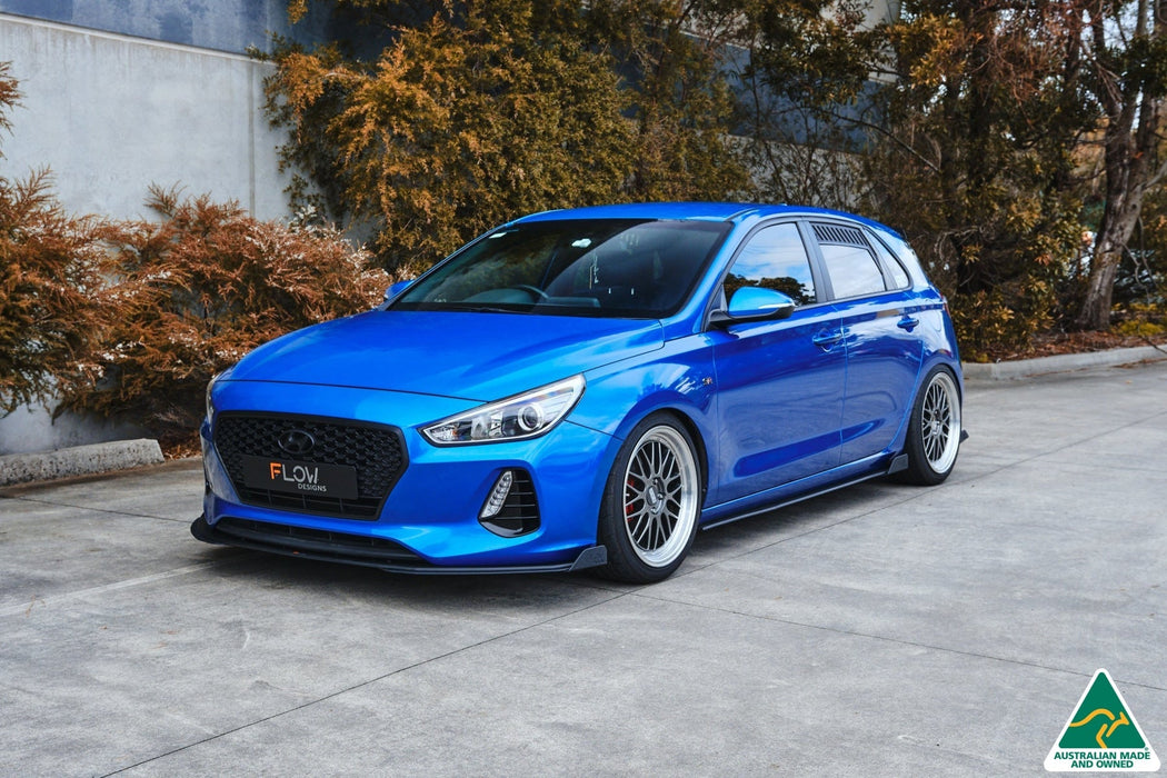i30 SR Hatch (2017-2018) Front Lip Splitter Winglets (Pair)-Flow Designs