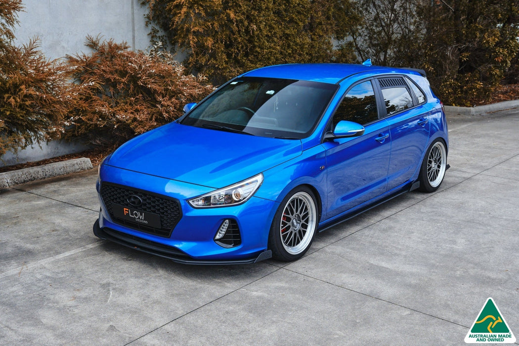 i30 SR Hatch (2017-2018) Front Lip Splitter Extensions (Pair)-Flow Designs