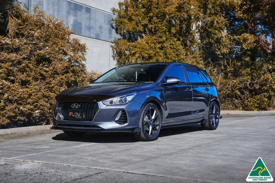 i30 Hatch PD1, PD2 2018-2020 Front Lip Splitter & Mounting Brace-Flow Designs