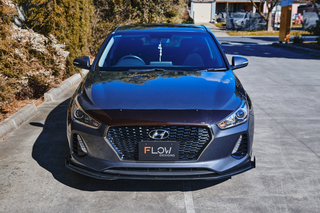 i30 Hatch PD1, PD2 2018-2020 Front Lip Splitter & Mounting Brace-Flow Designs