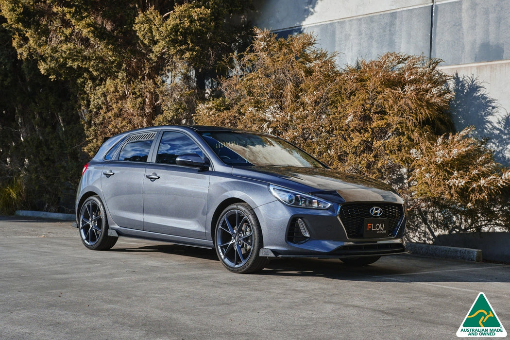 i30 Hatch PD1, PD2 2018-2020 Front Lip Splitter Extensions (Pair)-Flow Designs