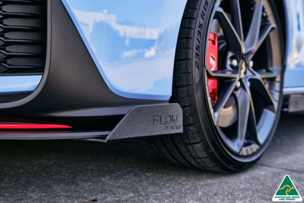 i30N Hatch PD FL 2021 Front Lip Splitter & Reinforcement Brackets-Flow Designs