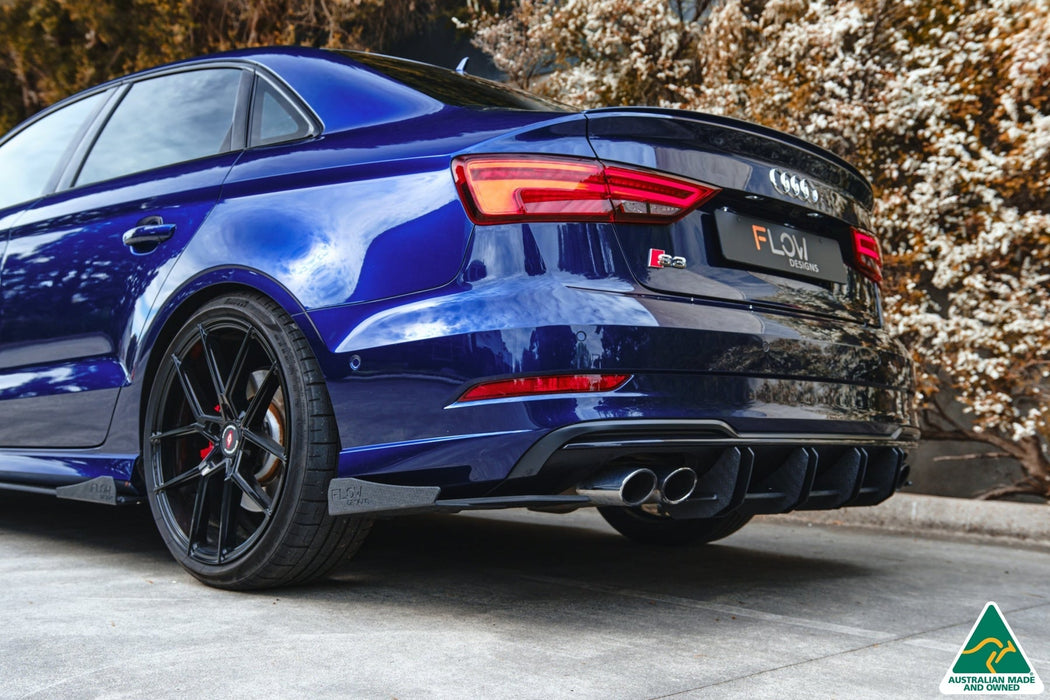 S3 8V Sedan Facelift Rear Spat Winglets (Pair)-Flow Designs