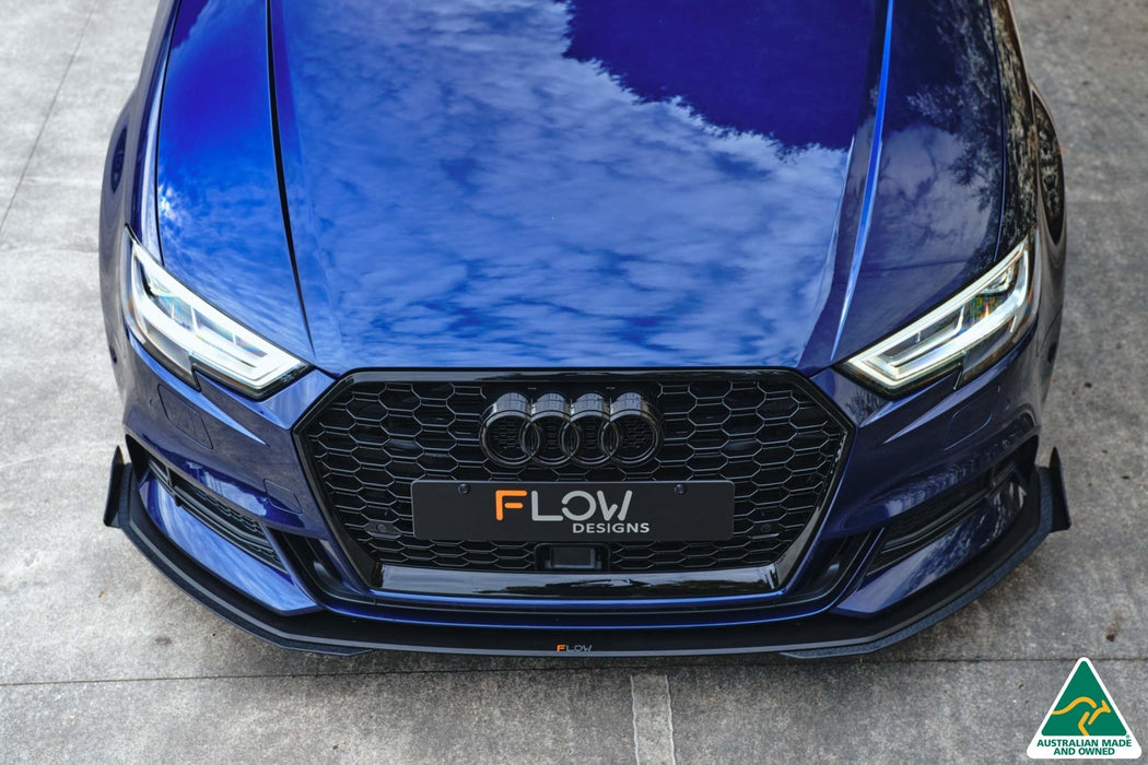 S3 8V Sedan Facelift Front Lip Splitter Extensions (Pair)-Flow Designs