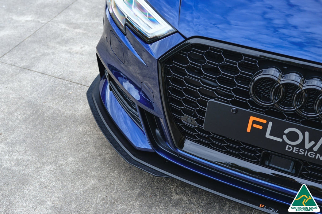 S3 8V Sedan Facelift Front Lip Splitter Extensions (Pair)-Flow Designs