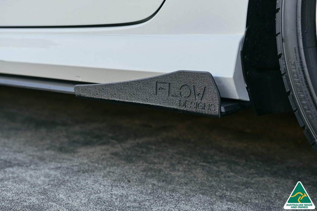 RS3 8V Sedan Facelift Side Skirt Splitter Winglets (Pair)-Flow Designs