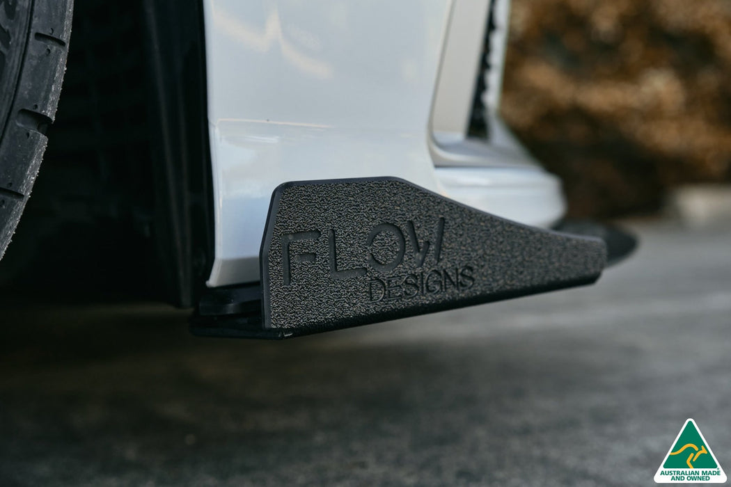 RS3 8V Sedan Facelift Front Lip Splitter Winglets (Pair)-Flow Designs