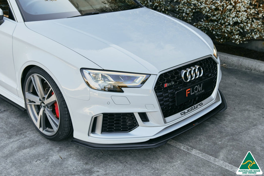 RS3 8V Sedan Facelift Front Lip Splitter Extensions (Pair)-Flow Designs
