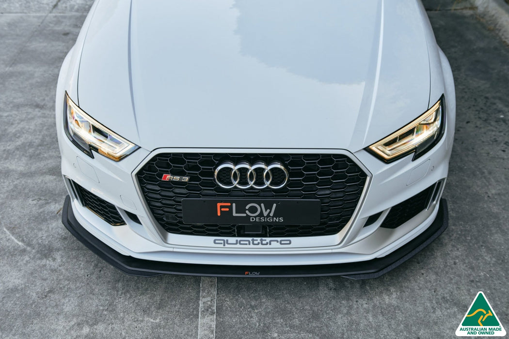 RS3 8V Sedan Facelift Front Lip Splitter Extensions (Pair)-Flow Designs