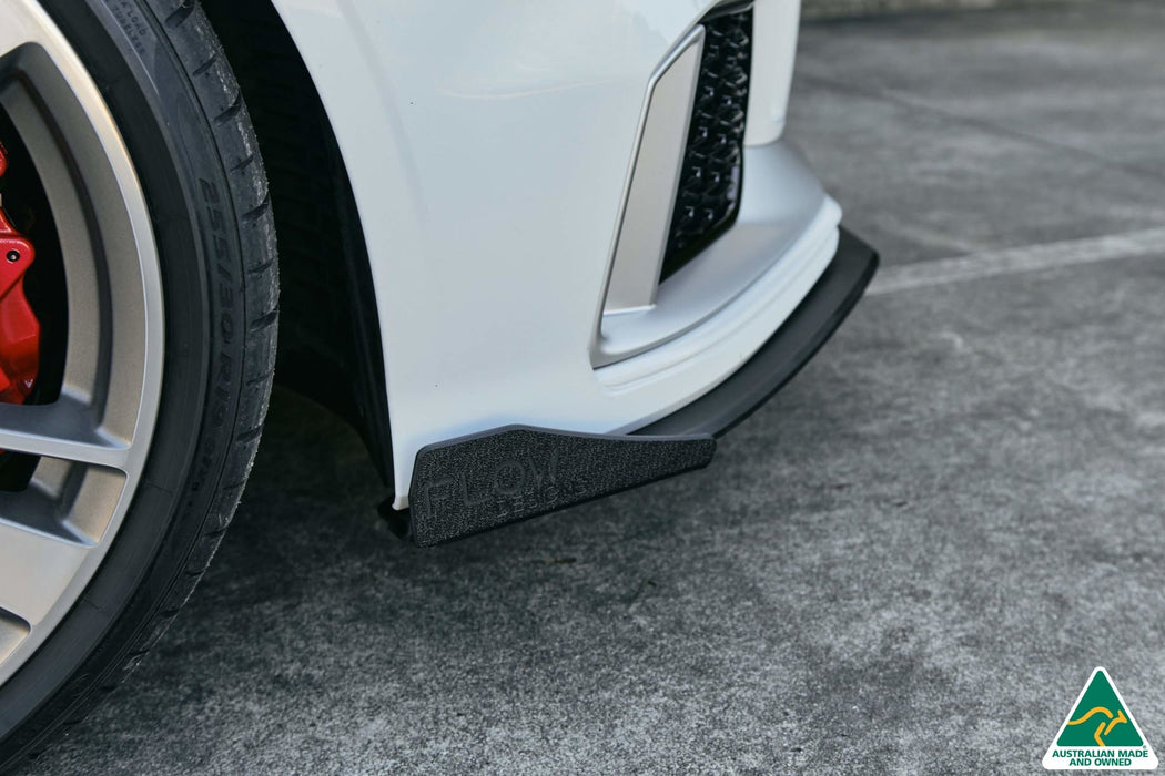 RS3 8V Sedan Facelift Front Lip Splitter Winglets (Pair)-Flow Designs