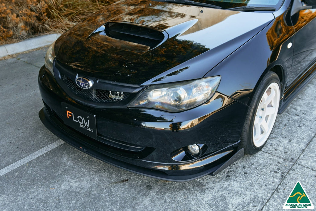 Impreza WRX/RS G3 Hatch PFL Front Lip Splitter & Mounting Brace-Flow Designs