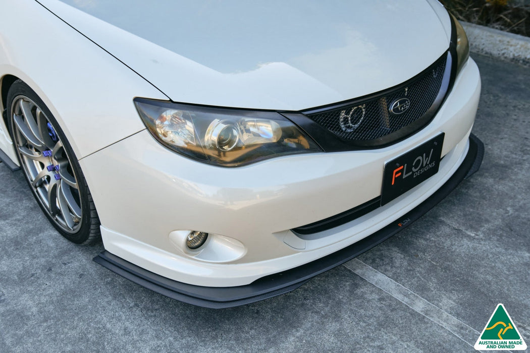 Impreza WRX/RS G3 Hatch PFL Front Lip Splitter & Mounting Brace-Flow Designs
