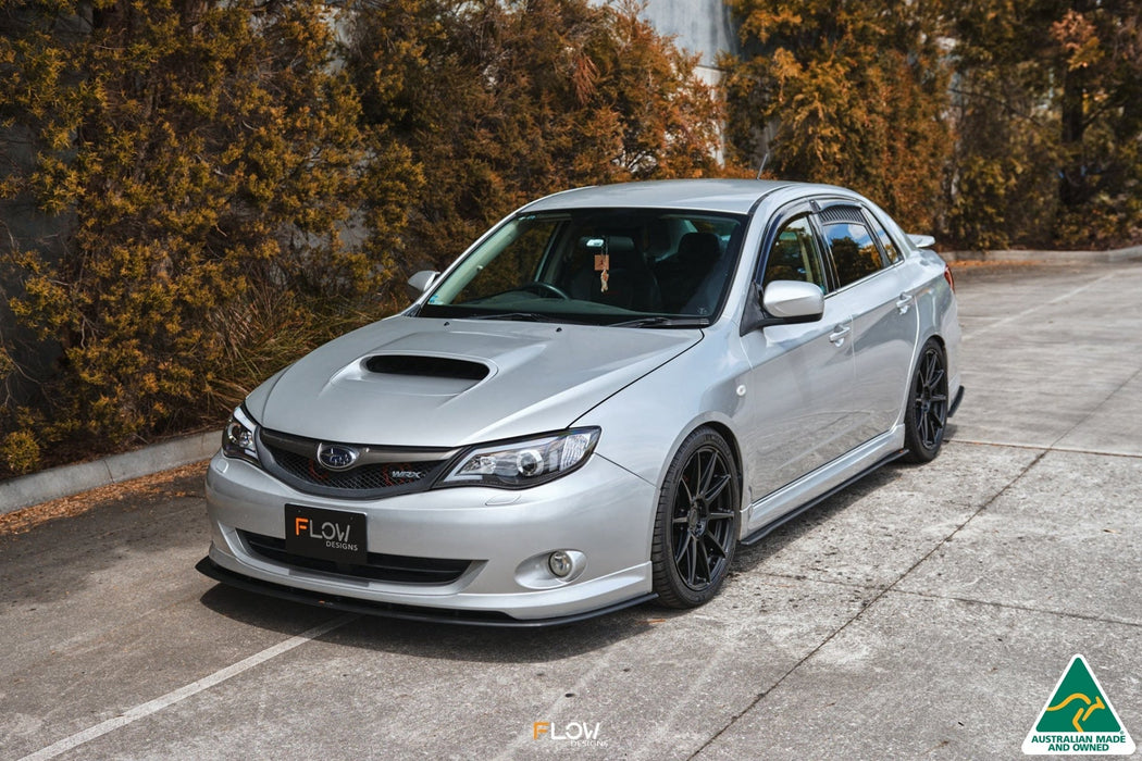 Impreza WRX/RS G3 Sedan PFL Front Lip Splitter & Mounting Brace-Flow Designs