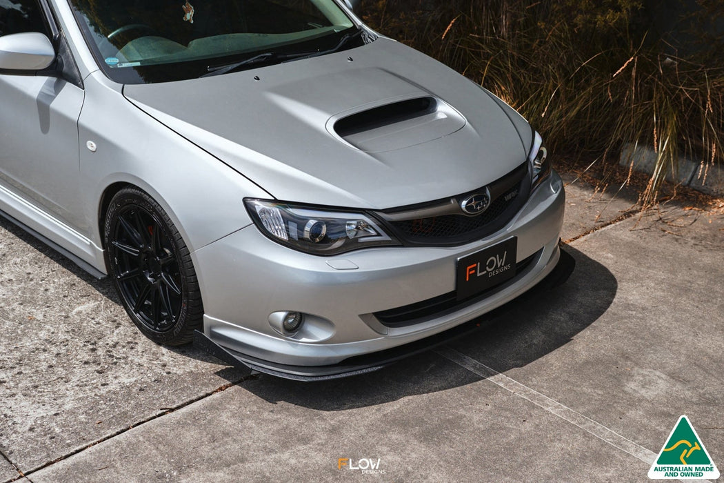 Impreza WRX/RS G3 Sedan PFL Front Lip Splitter & Mounting Brace-Flow Designs