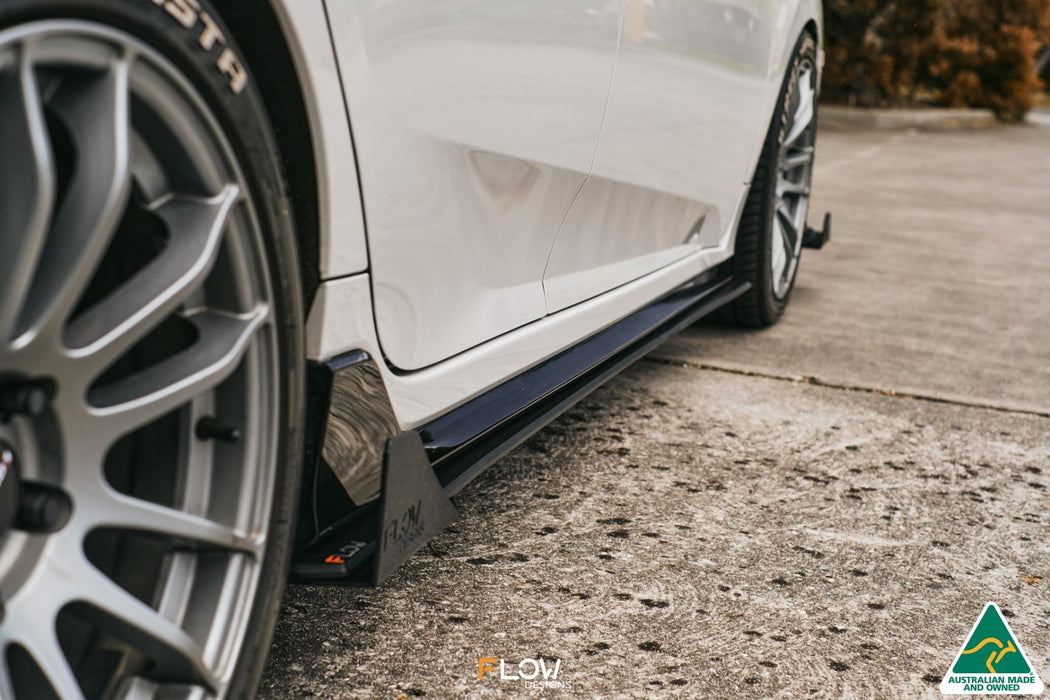 FK4/FK7 Civic RS Hatch PFL Side Skirt Splitters (Pair)-Flow Designs