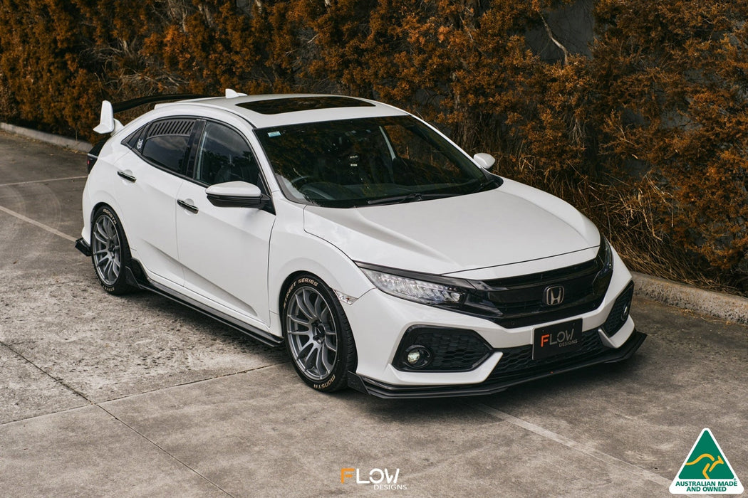FK4/FK7 Civic RS Hatch PFL Front Lip Splitter-Flow Designs