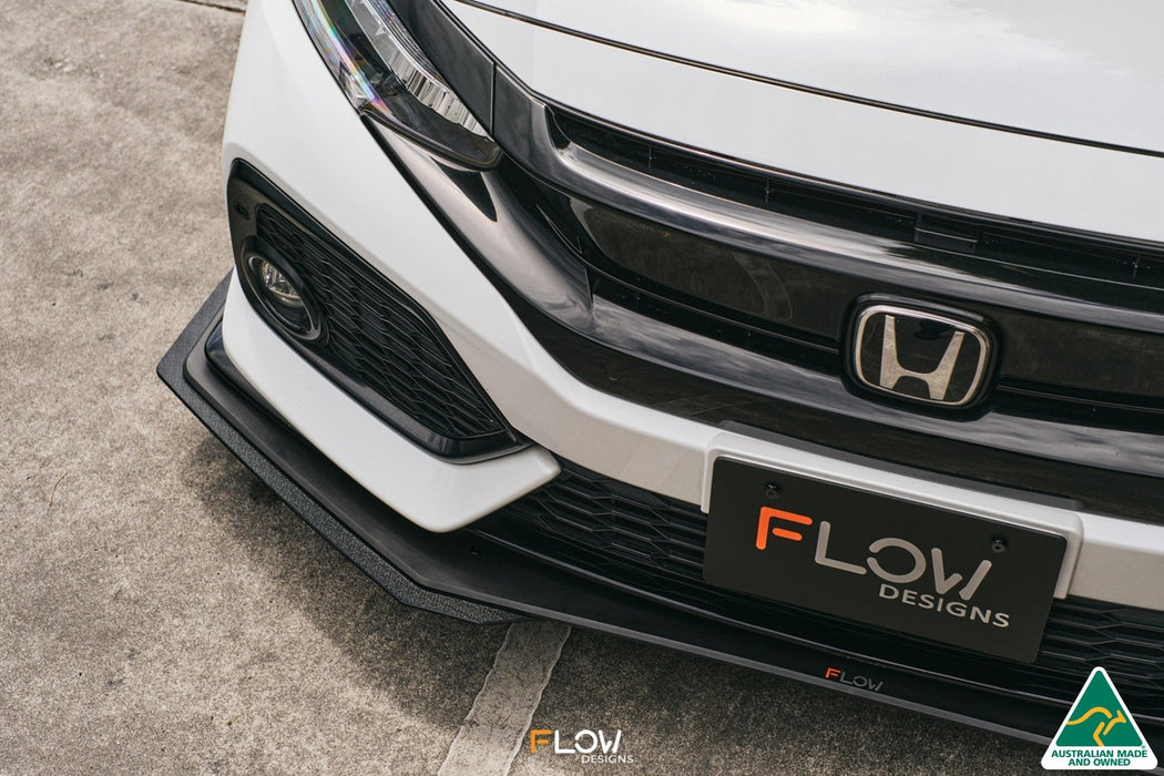 FK4/FK7 Civic RS Hatch PFL Front Lip Splitter Extensions (Pair)-Flow Designs