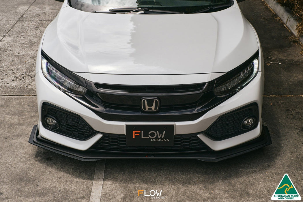 FK4/FK7 Civic RS Hatch PFL Front Lip Splitter-Flow Designs