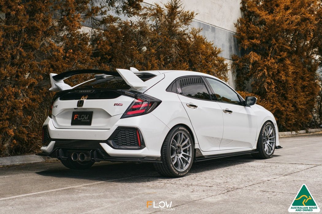 FK4/FK7 Civic RS Hatch PFL Side Skirt Splitters (Pair)-Flow Designs