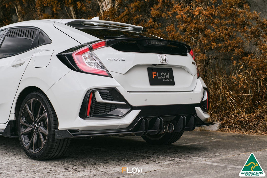 FK4/FK7 Civic RS Hatch FL Rear Spat Winglets (Pair)-Flow Designs