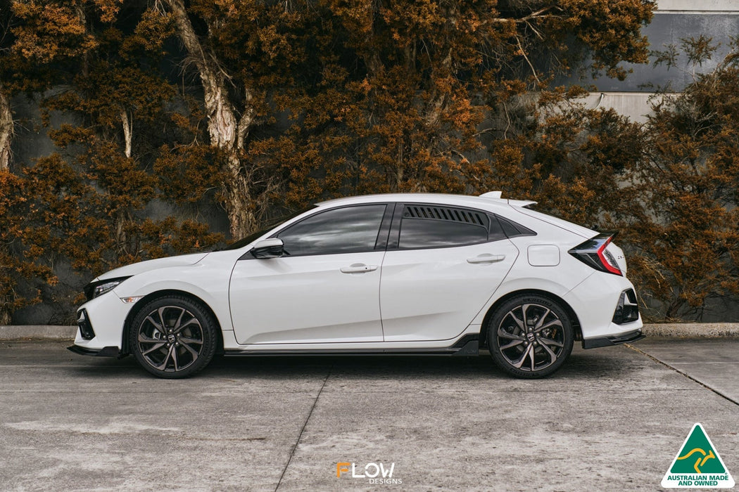 FK4/FK7 Civic RS Hatch FL Side Skirt Splitters (Pair)-Flow Designs