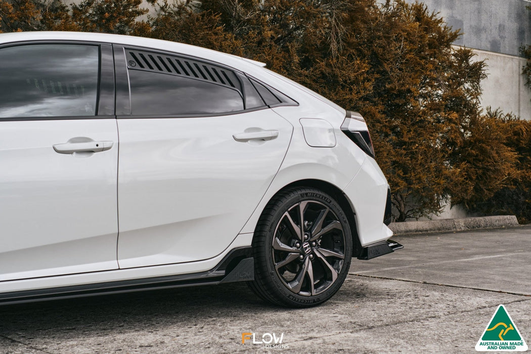 FK4/FK7 Civic RS Hatch FL Side Skirt Splitter Winglets (Pair)-Flow Designs