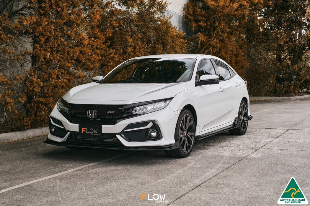 FK4/FK7 Civic RS Hatch FL Front Lip Splitter-Flow Designs