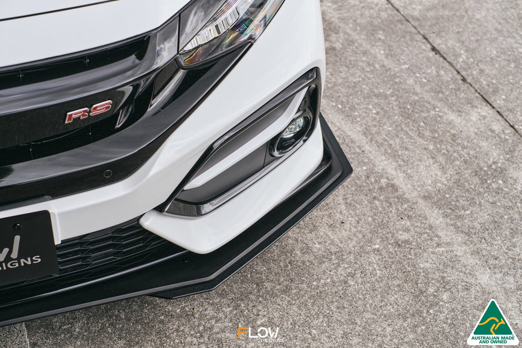 FK4/FK7 Civic RS Hatch FL Front Lip Splitter Extensions (Pair)-Flow Designs
