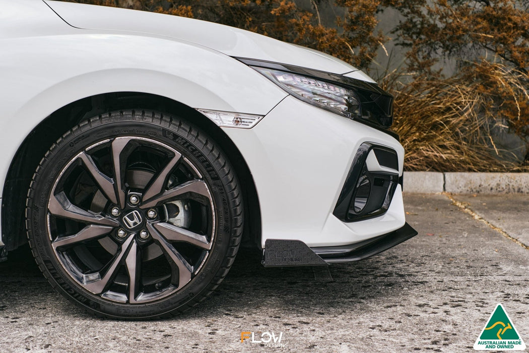 FK4/FK7 Civic RS Hatch FL Front Lip Splitter Winglets (Pair)-Flow Designs