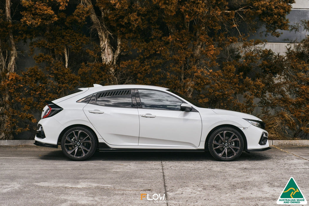 FK4/FK7 Civic RS Hatch FL Side Skirt Splitters (Pair)-Flow Designs