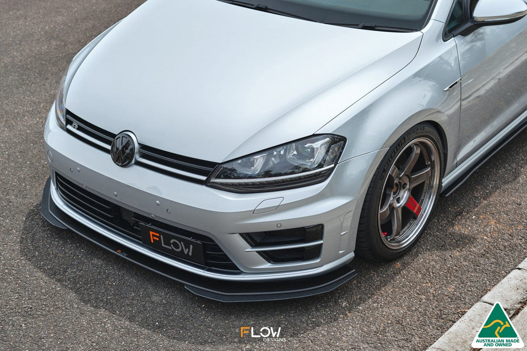 MK7 Golf R (USDM) Chassis Mounted Front Lip Splitter V3-Flow Designs