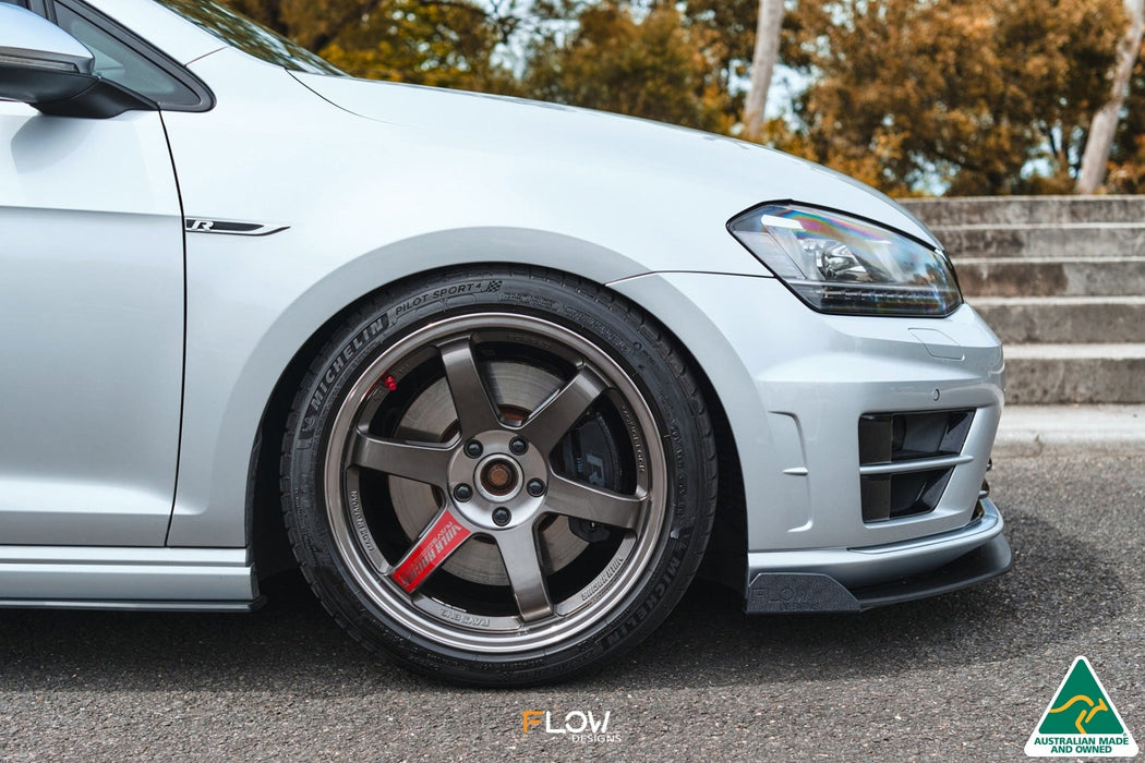 MK7 Golf R (USDM) Chassis Mounted Front Lip Splitter V3-Flow Designs