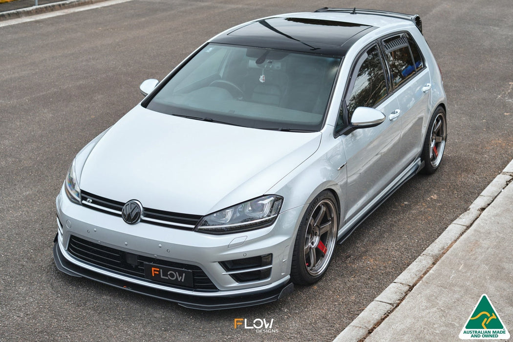 MK7 Golf R (EU/AU) Chassis Mounted Front Lip Splitter V3(Clearance-old design-no finish selection)-Flow Designs