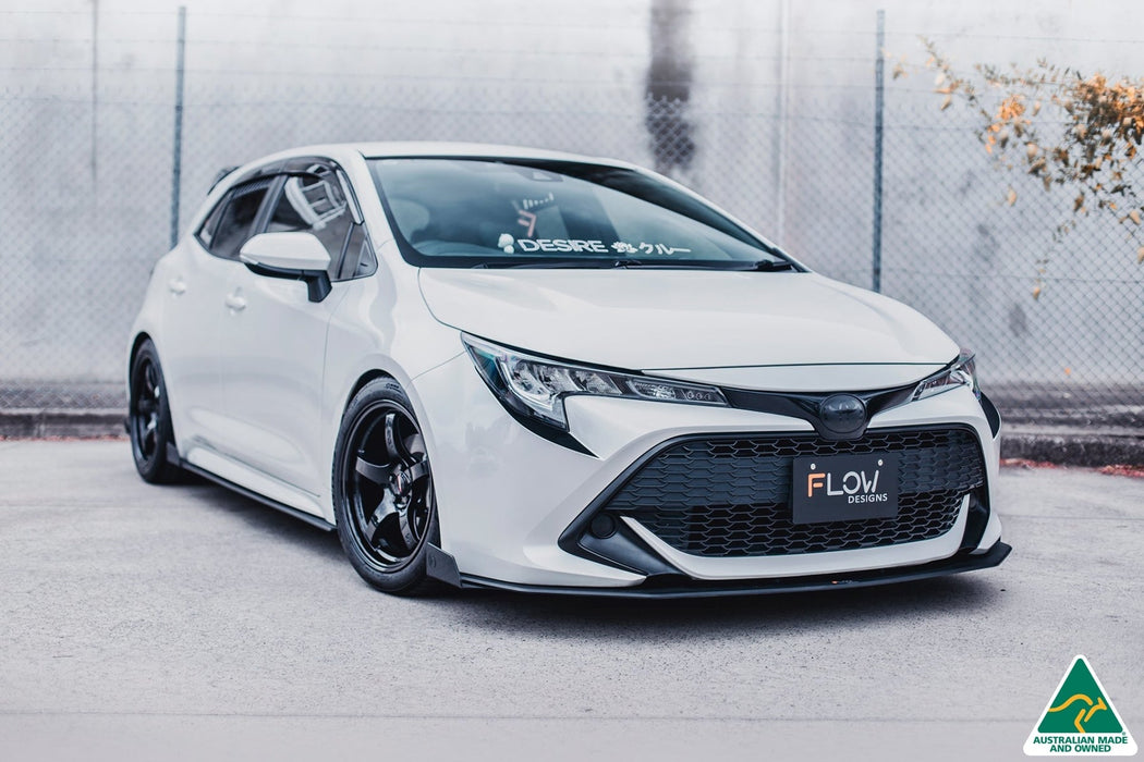 Corolla MZEA12R/ZWE211R 2018-2022 Front Lip Splitter & Reinforcement Brackets-Flow Designs