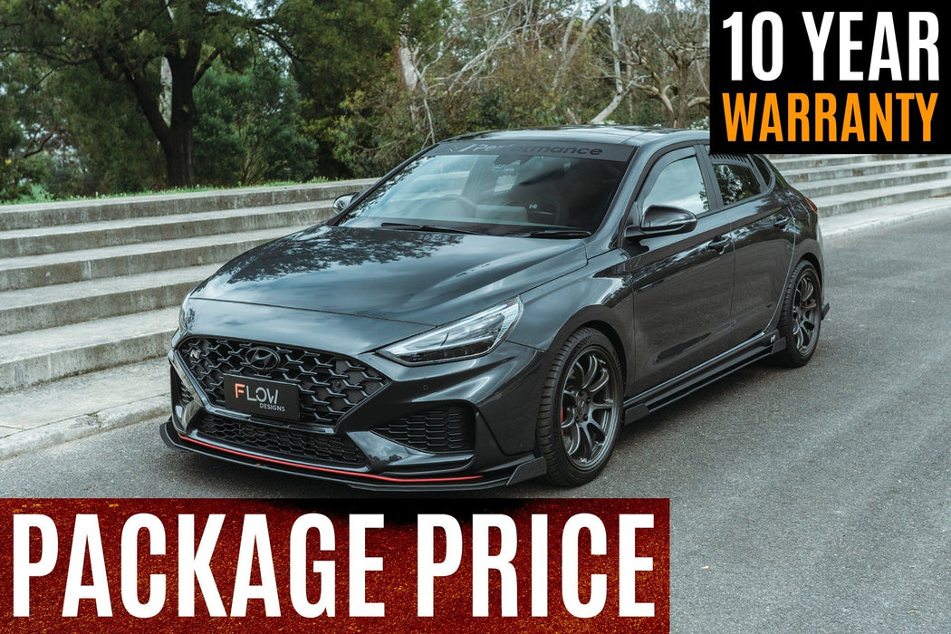 i30N Fastback PD FL 2022+ Full Lip Splitter Set-Flow Designs