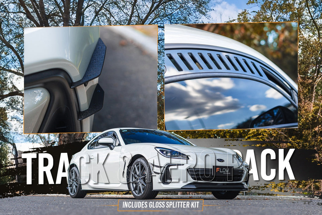 ZD8 BRZ Full Lip Splitter Set (GLOSS BLACK)-Flow Designs
