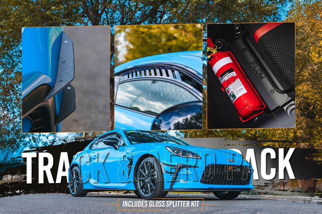 ZN8 GR86 Full Lip Splitter Set (GLOSS BLACK)-Flow Designs