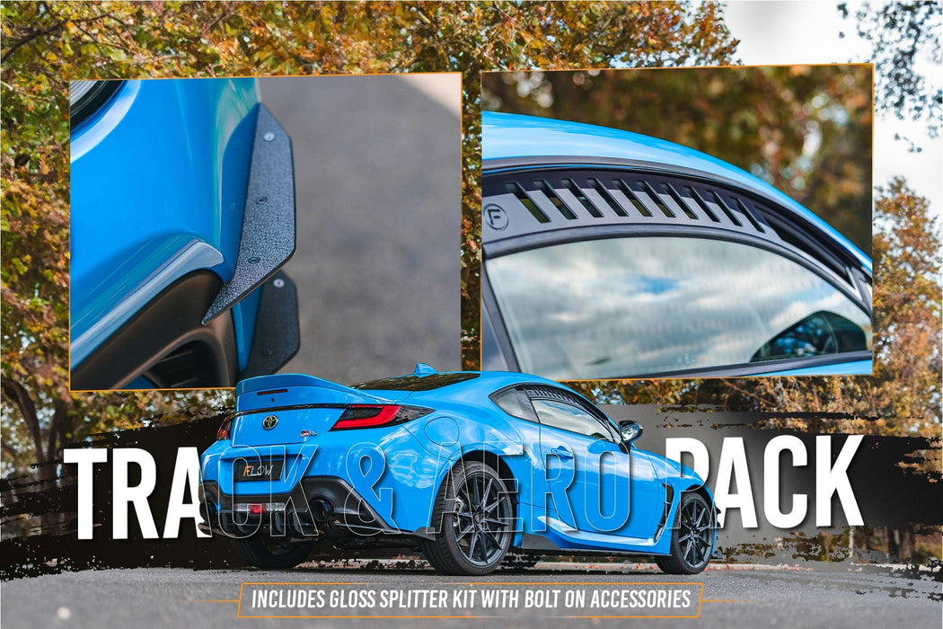 ZN8 GR86 Full Lip Splitter Set (GLOSS BLACK)-Flow Designs