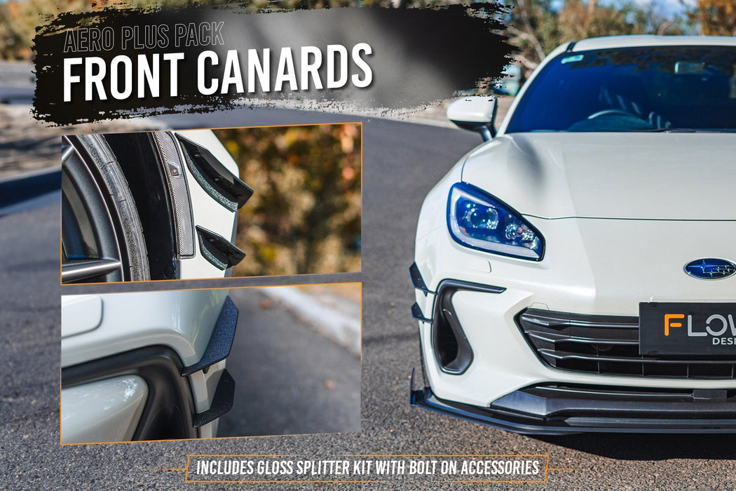 ZD8 BRZ Full Lip Splitter Set (GLOSS BLACK)-Flow Designs