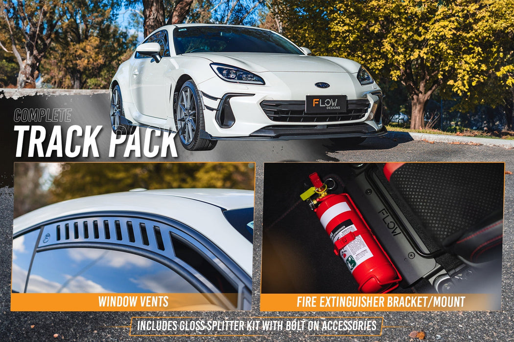 ZD8 BRZ Full Lip Splitter Set (GLOSS BLACK)-Flow Designs