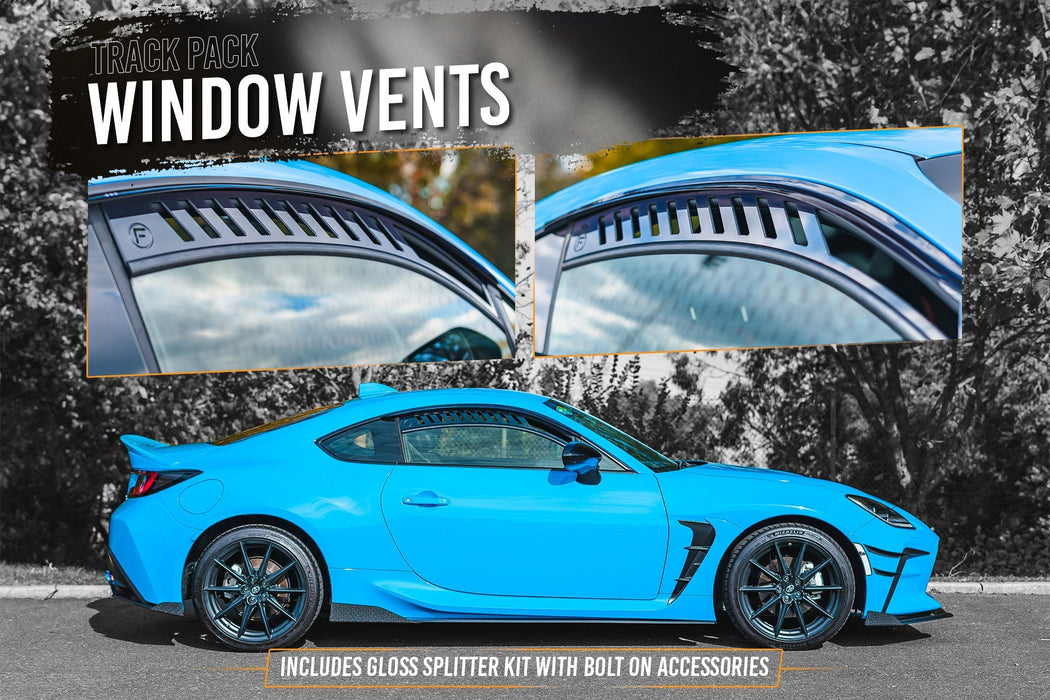 ZN8 GR86 Full Lip Splitter Set (GLOSS BLACK)-Flow Designs