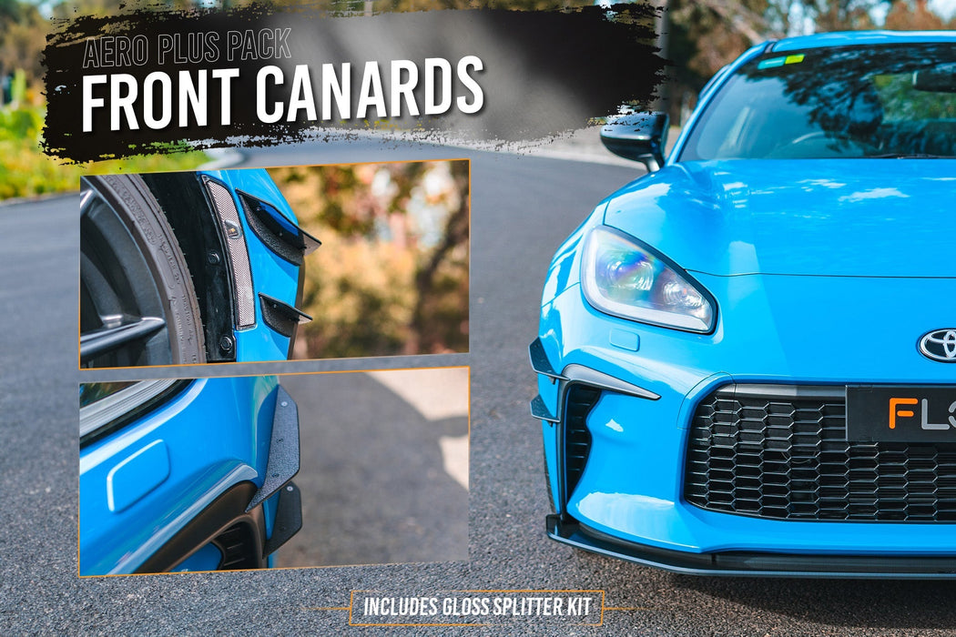 ZN8 GR86 Full Lip Splitter Set (GLOSS BLACK)-Flow Designs