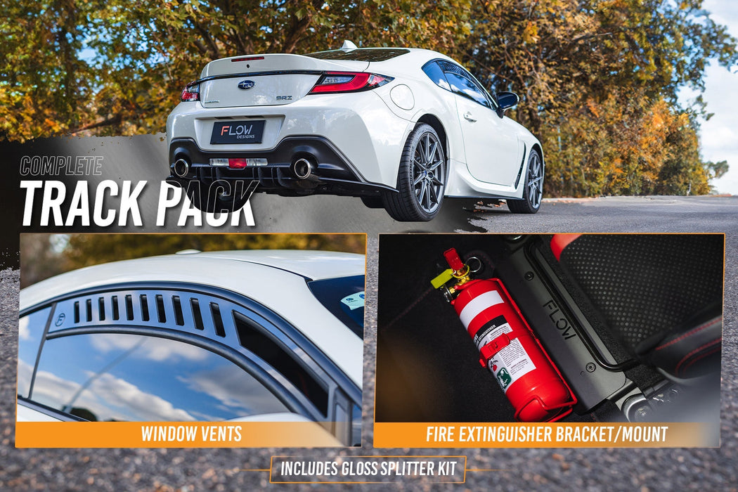 ZD8 BRZ Full Lip Splitter Set (GLOSS BLACK)-Flow Designs
