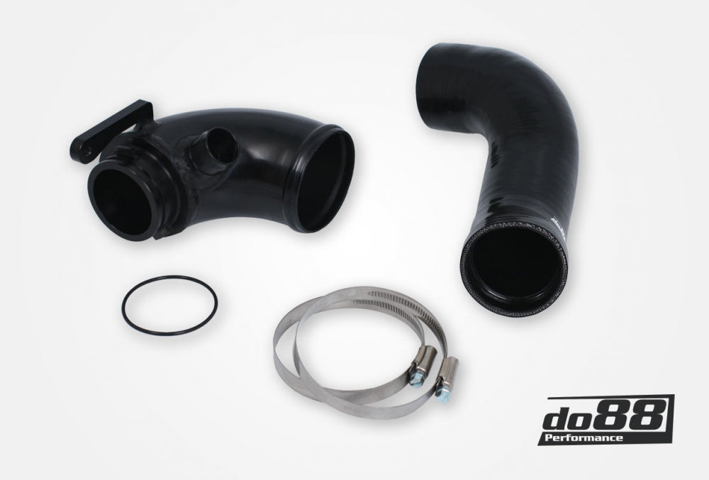 VAG 1.8/2.0 TSI (MQB) Turbo inletpipe, Black hose, OEM Turbo, OEM Airbox - Harrys Euro