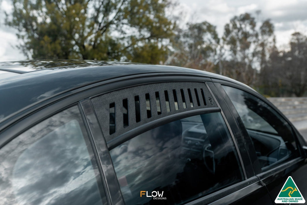 VE Commodore Sedan Rear Window Vents (Pair)(Clearance-old design-no finish selection)-Flow Designs