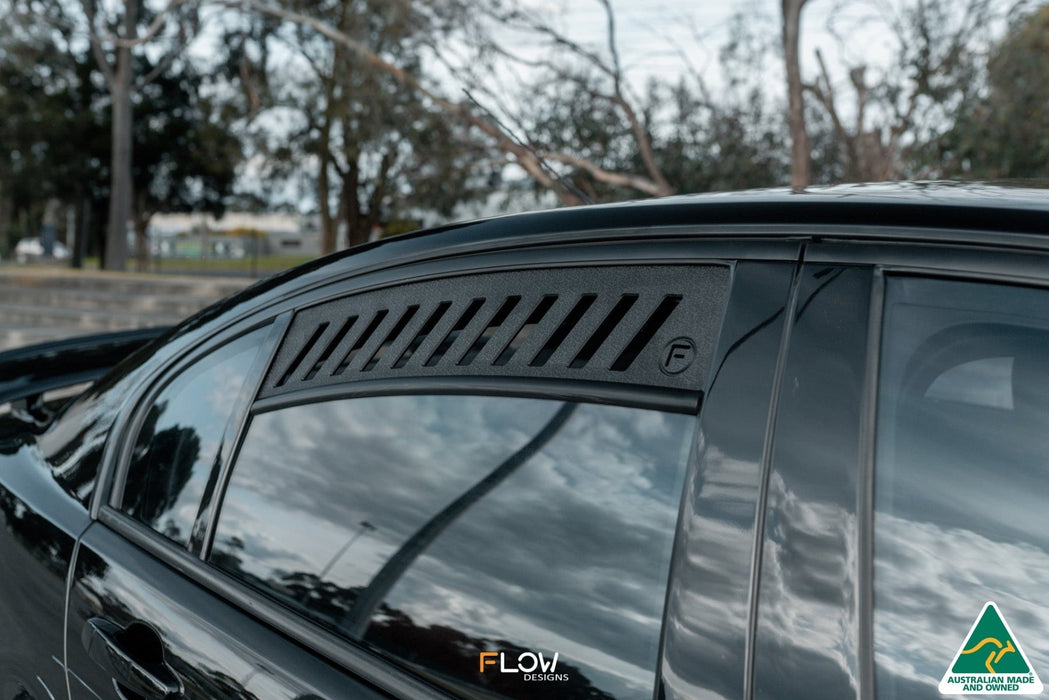 VE Commodore Sedan Rear Window Vents (Pair)(Clearance-old design-no finish selection)-Flow Designs