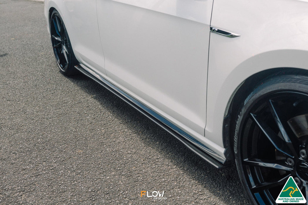 MK7.5 Golf R Wagon Side Skirt Splitters (Pair)(Clearance-old design-no finish selection)-Flow Designs