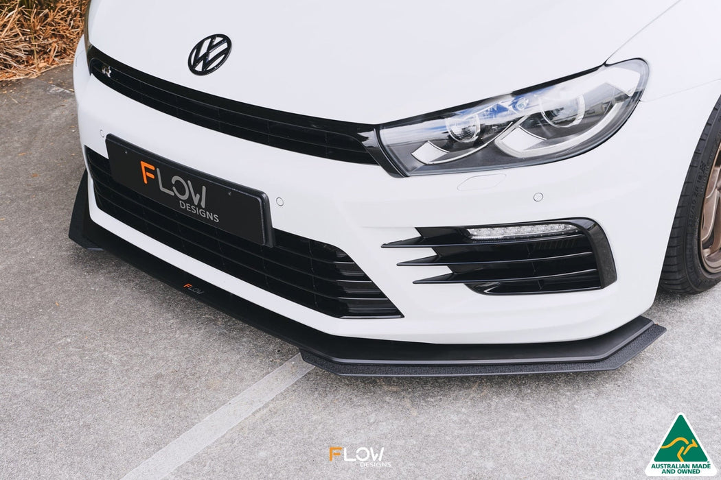 Scirocco R FL V3 Front Lip Splitter Extensions (Pair)-Flow Designs