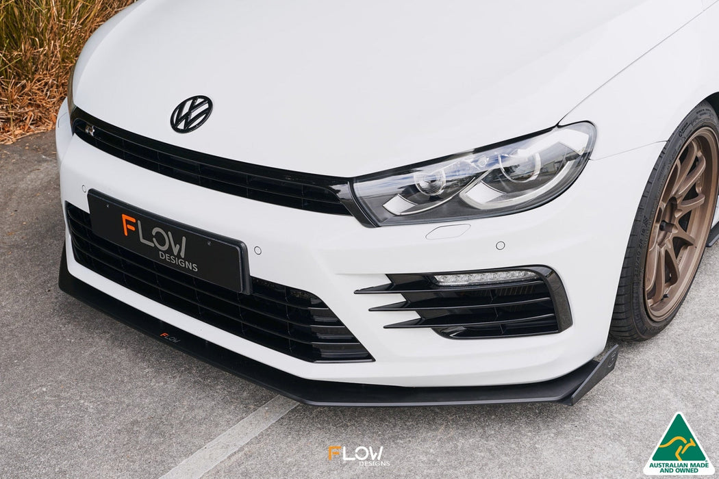Scirocco R FL V3 Front Lip Splitter Winglets (Pair)-Flow Designs