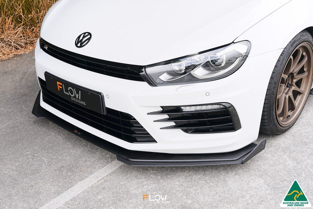 Scirocco R FL V3 Front Lip Splitter-Flow Designs